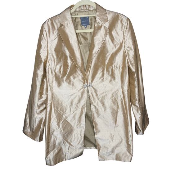 Marc Aurel Silk Embroidered Jacket Women's Size 42/XL - Picture 1 of 4